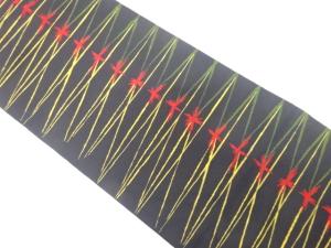 幾何学模様織り出し　袋帯